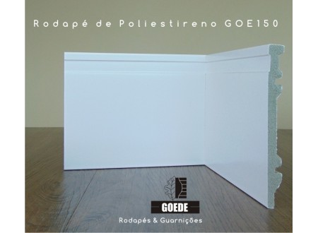 RODAPÉ - MOLDURA IMPERMEÁVEL Barra de 2,40m x 150mm GOE150